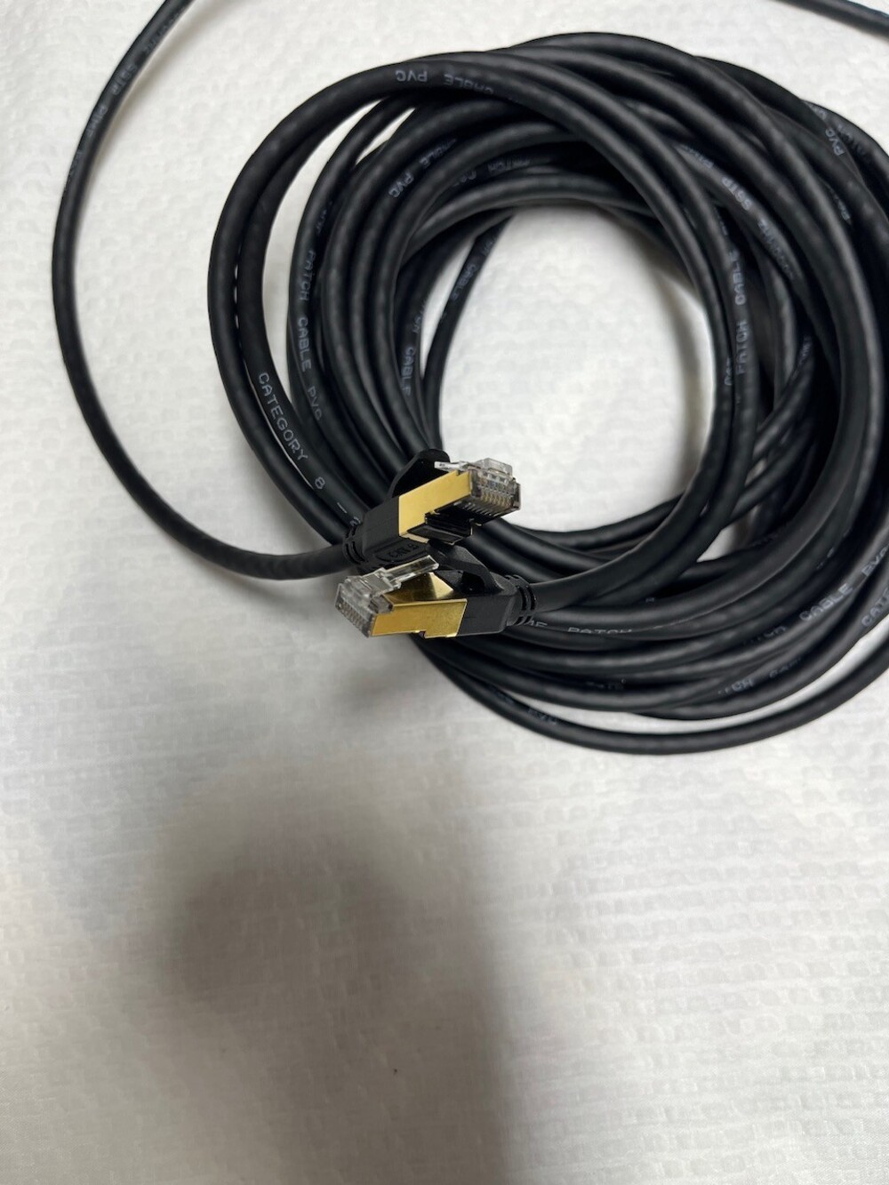 50' High Speed Ethernet Cable CAT8 40Gbps 2000Mhz Network Patch Cord RJ45 cat 8